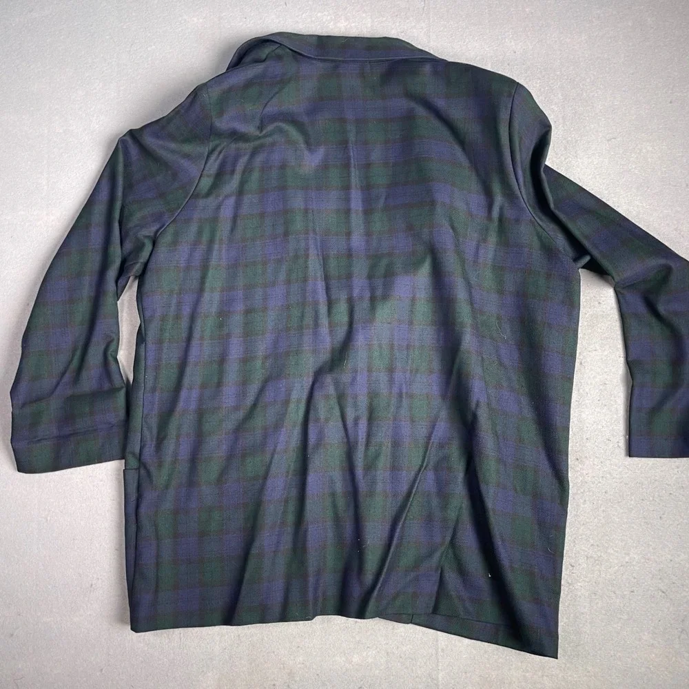 Alice Stuart Plaid Blazer‎ Career Office Button Front Jacket 22W